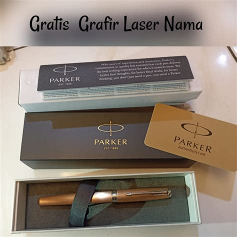 Jual Pen Parker Mewah Sonnet Pink Gold Ct Th Gratis Grafir Laser