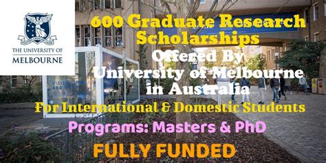 Melbourne University's Graduate Research Scholarships (Fully Funded ...