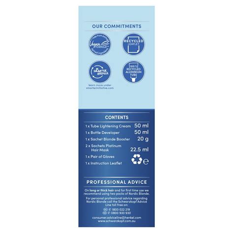 Buy Schwarzkopf Nordic Blonde L101 Silver Blonde Online At Chemist Warehouse