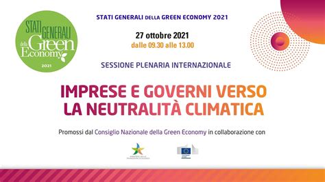 Sessione Plenaria Internazionale Stati Generali Della Green Economy