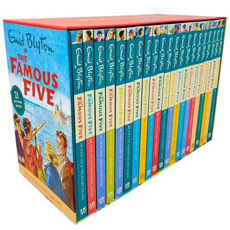 Enid Blyton Famous Five Series 21 Books Box Collection Pack Set