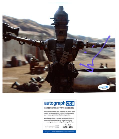 Taika Waititi Mandalorian Signed Autograph 8x10 Photo ACOA | Outlaw ...