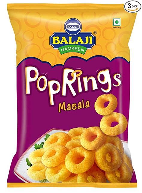 Balaji Wafers Pop Rings Masala 65 Gms 51156 Usa