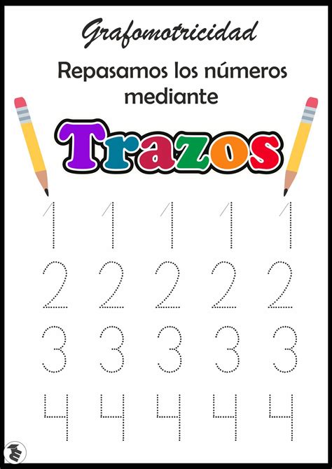 Repasamos Los N Meros Mediante Trazos Para Inicial Y Preescolar