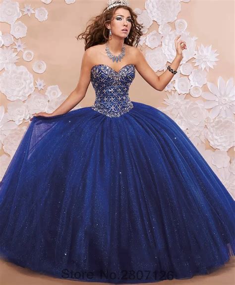 Royal Blue Ball Gown Quinceanera Dresses For Years Princess