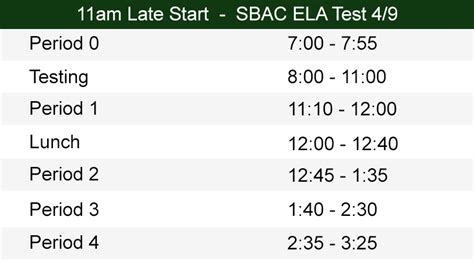 B-DAY - 11AM LATE START SCHEDULE (4/9) | Irvine High School