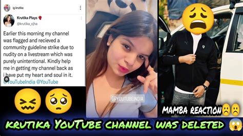 Ll Krutika Plays Channel Was Deleteddue To Nudity On Live Stream