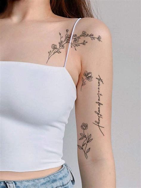 1sheet Flower Pattern Tattoo Sticker Artofit