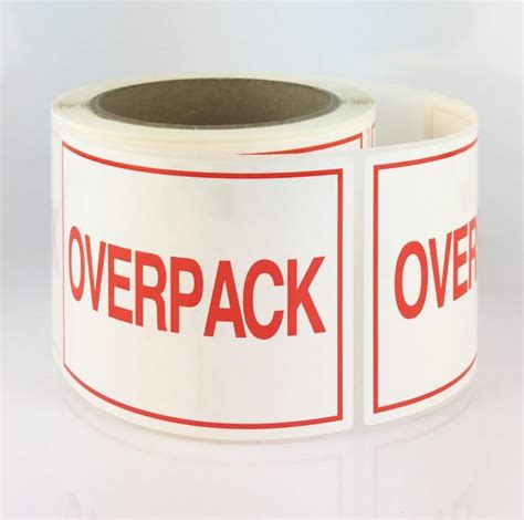 Overpack Label | Overpack Sticker | Buy Online at Stock-Xpress