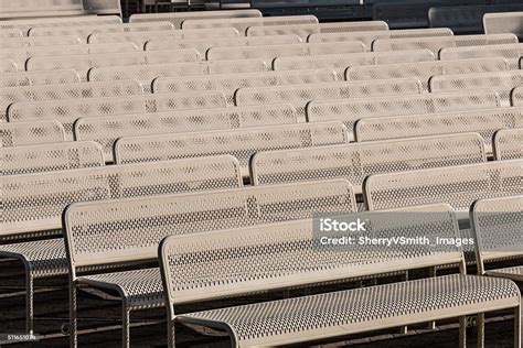 Empty Outdoor Audience Benches Right Stock Photo Download Image Now