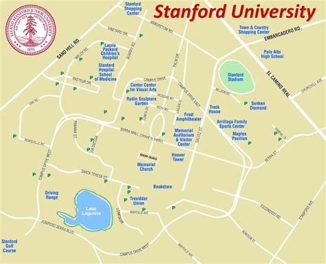 Stanford University Parking Map - Ontheworldmap.com