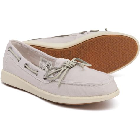 Sperry Top-Sider Ivory Oasis Canal Canvas Boat Shoes in White - Lyst