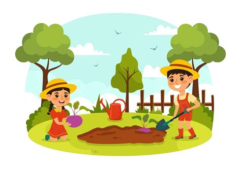 Growing Vegetables Vector Illustration with Harvest, Farming Various ...