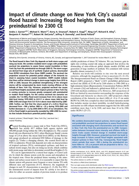 (PDF) Impact of climate change on New York City’s coastal flood hazard ...