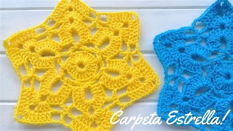 Carpeta Estrella Tejida A Crochet Paso A Paso YouTube