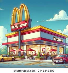 Cartoon Artistic Image Front Mcdonalds Inspired AI-generated image ...