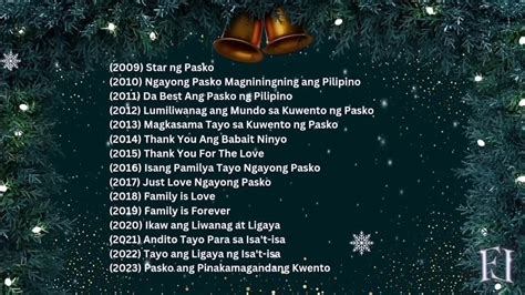 Abs Cbn Christmas Station Id 2009 2023 Nonstop Playlist Youtube