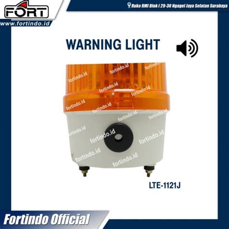 Warning Light Rotary LTE 1121J 5 INCH 12 24 VDC 220 VAC Lampu Neon