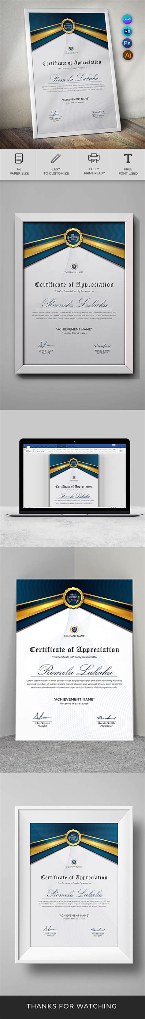 Professional Canva Certificate Template Design