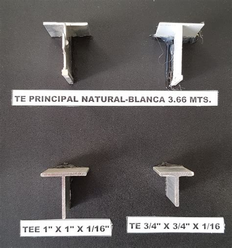 Perfil T De Aluminio Principal Cielo Raso Blanco Mts Mercadolibre