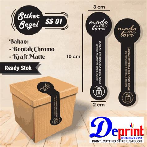 Jual STIKER SEGEL KEMASAN KARDUS BOX MAKANAN 1 Lbr 36 Pcs Kota