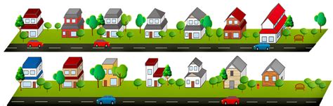 Houses Clipart Road Trees House Free Image On Pixabay