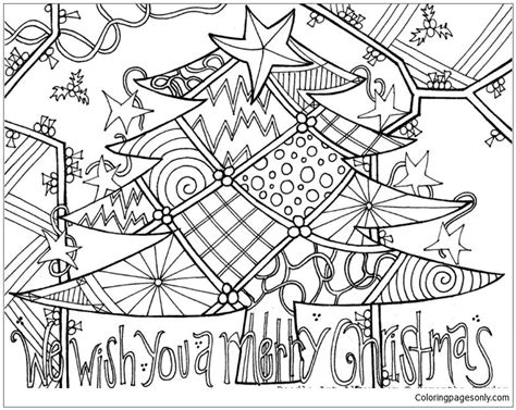 A Decorated Christmas Tree Coloring Page Free Coloring Pages Online