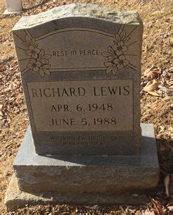 Richard Lewis M Morial Find A Grave