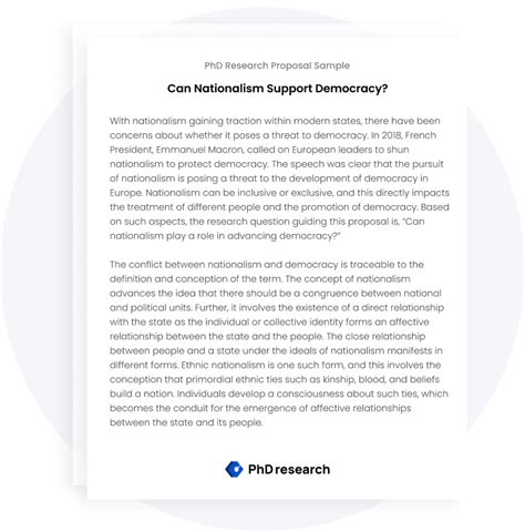 Phd Research Proposal Format