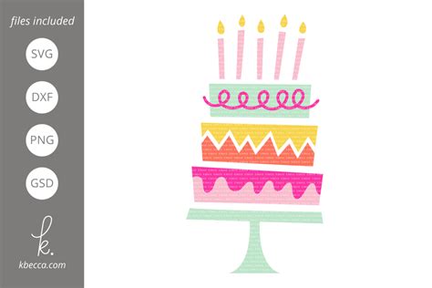 Free Svg Svg Happy Birthday Cake File Svg Png Dxf Eps Free