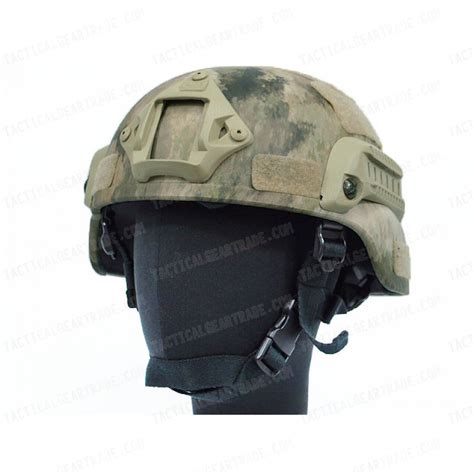 Mich Tc Ach Helmet With Nvg Mount Side Rail A Tacs Camo For