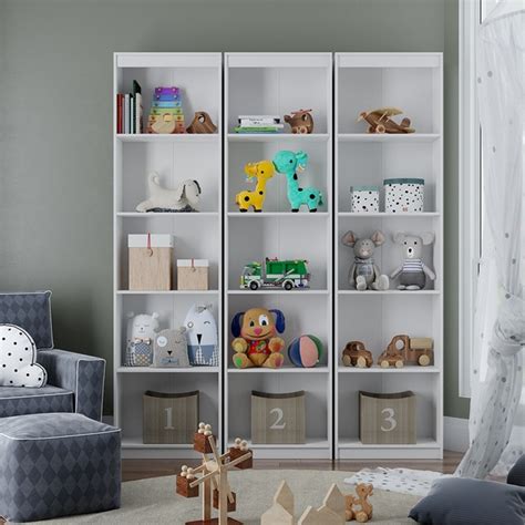 Conjunto 3 Estantes Para Livros Modular Biblioteca Zatto Branco Da Haus