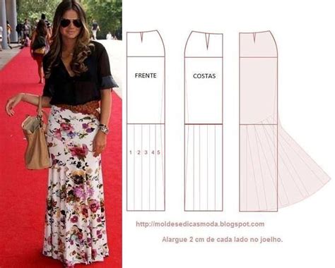 Molde De Falda Estilo Sirena Costura Adultos Pinterest Molde