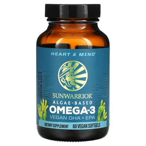 Sunwarrior Algae Based Omega Vegan Dha Epa Vegan Softgels