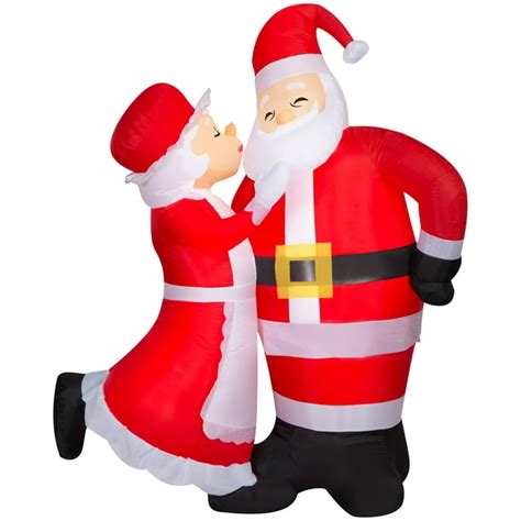 Airblown Inflatables Christmas 6 Foot Santa And Mrs Claus Kiss Scene