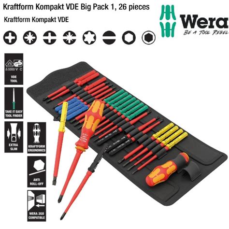 Jual Obeng VDE Bit Set With Handle Wera 05006617001 Kraftform Kompakt