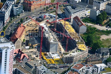 Luftaufnahme Leipzig Baustellen Zum Neubau Eines Stadtquartiers