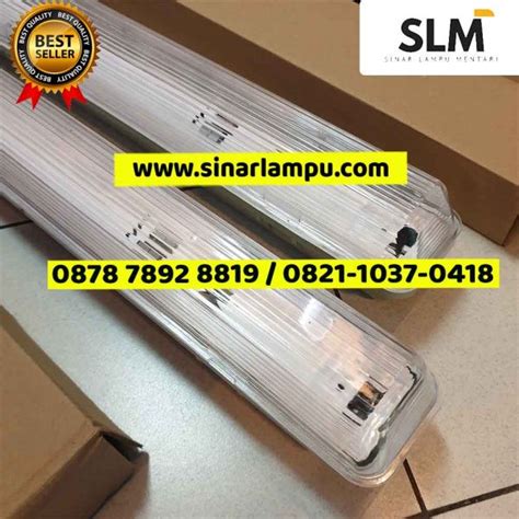 Kap Lampu Waterproof Lampu TL LED 1x16 Watt Sinar Lampu Mentari