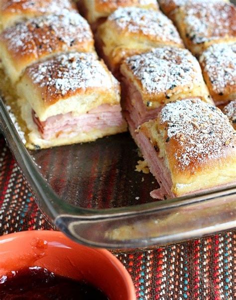 Easy Cheesy Monte Cristo Sliders Honey Ham And Swiss Cheese Pack