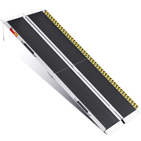 Vnn Portable Wheelchair Ramp Ft Non Slip Aluminum Folding Handicap