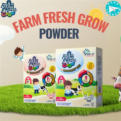 100 Genuine Farm Fresh Grow Milk Powder 30G500G800G Lazada