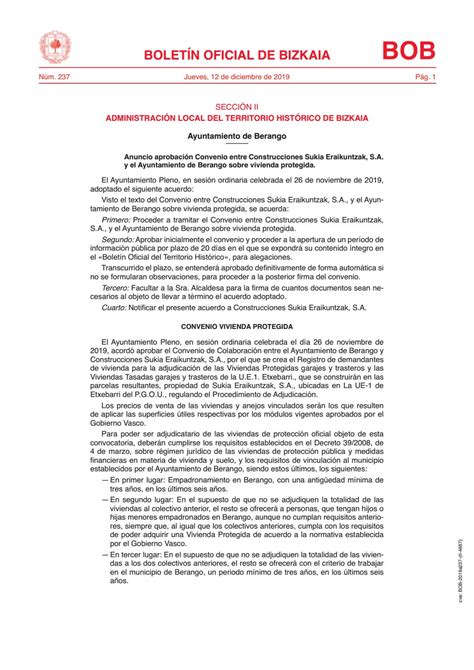 2019 12 12 Anuncio aprobación Convenio entre Construcciones Sukia