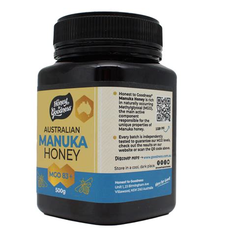 Australian Manuka Honey MGO 550+ | Honest to Goodness | Bioactive