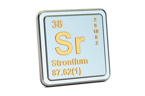 Premium Photo Strontium Sr Chemical Element Sign 3d Rendering