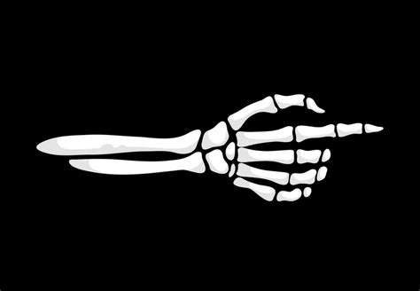 Skeleton hand pointing gesture indicates direction 29694007 Vector Art at Vecteezy