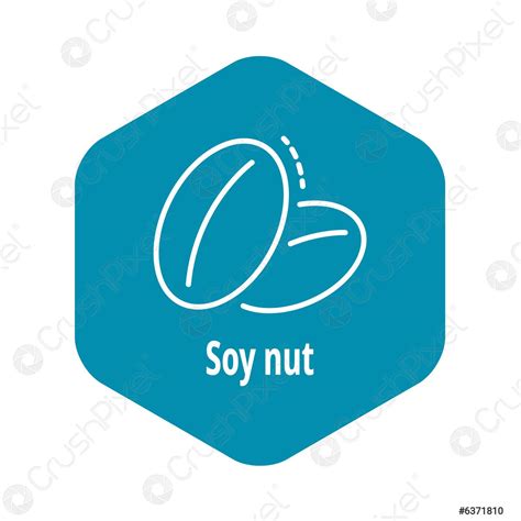 Soy nut icon, outline style - stock vector 6371810 | Crushpixel