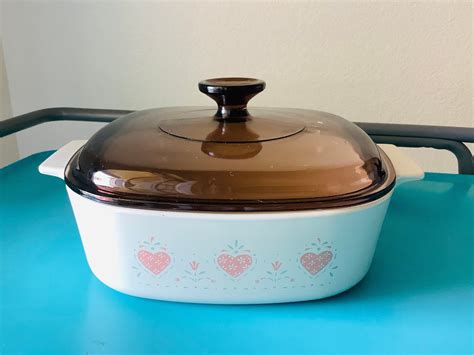 Vintage Corning Ware Forever Yours Hearts Casserole Baking Etsy