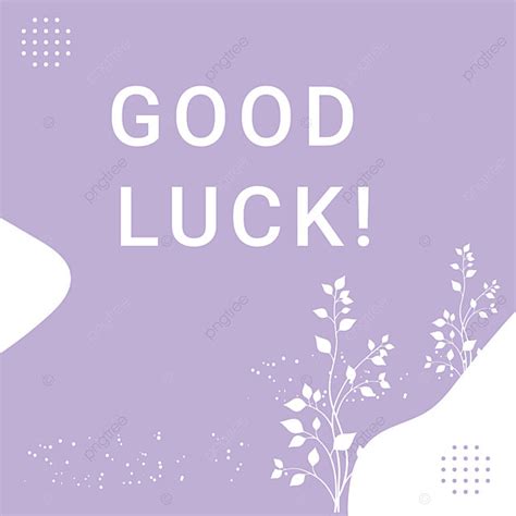 Good Luck Card Template With Cute Abstract Floral Design Template Download On Pngtree