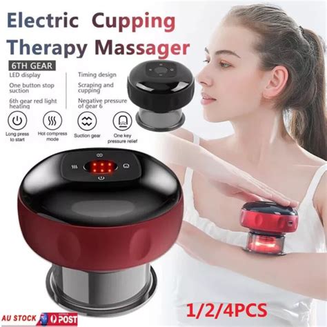 Electric Cupping Therapy Smart Guasha Scraping Massager Red Light Body