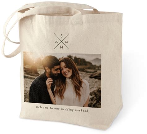 Wedding Day Monogram Cotton Tote Bag By Shutterfly Shutterfly